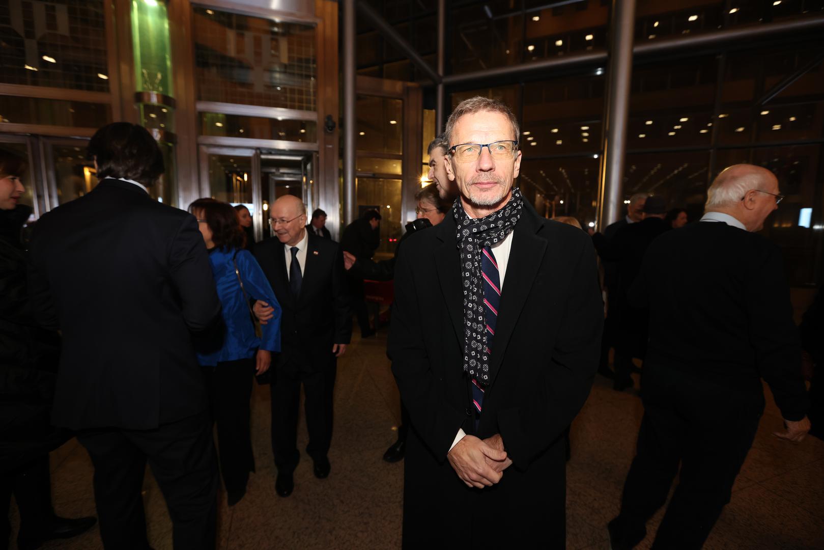 16.01.2023., Zagreb - U Nacionalnoj i sveucilisnoj knjiznici odrzana je promocija 2. dopunjenog izdanja knjige "Diplomatska oluja" Mate Granica. guverner Hrvatske narodne banke Boris Vujcic Photo: Boris Scitar/Vecernji list/PIXSELL