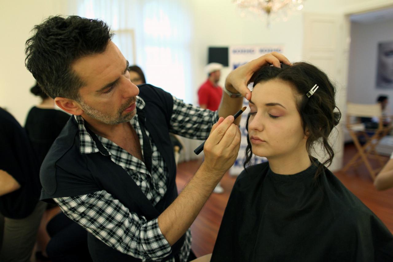 '09.06.2011., Zagreb - Maturanti se sminkaju u Ministry of beauty salonu.Boris Cavlina. Photo: Antonio Bronic/PIXSELL'
