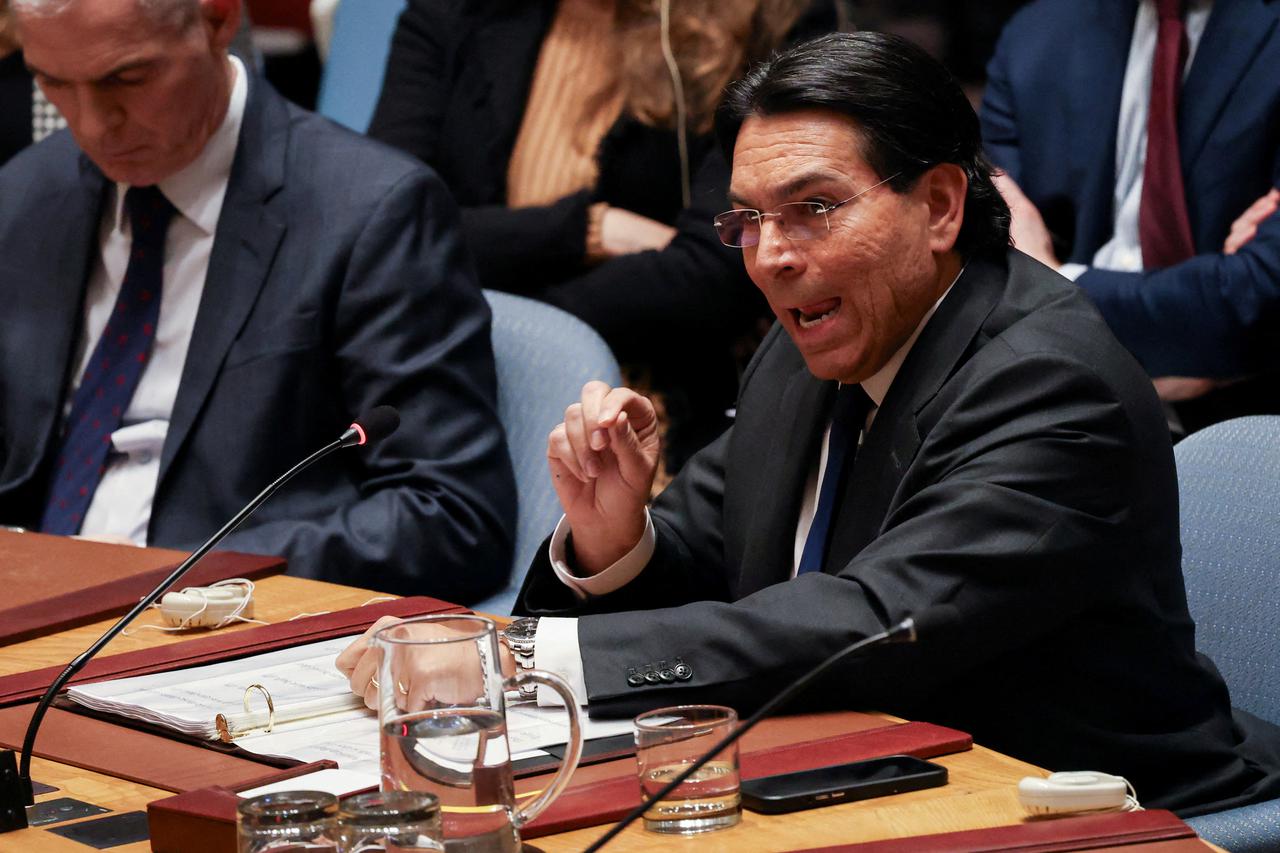 FILE PHOTO: United Nations Security Council meeting, after the U.S. and Israel launched strikes on Iran, at U.N. headquarters in New York City