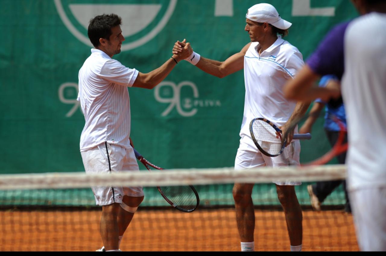 \'14.05.2011., SRC Mladost sava, Zagreb - Pliva Zagreb Open, finale parova, Mate Pavic / Franco Skugor (CRO) -  Daniel Munoz-De La Nava / Ruben Ramirez Hidalgo (ESP).  Photo: Daniel Kasap/PIXSELL\'