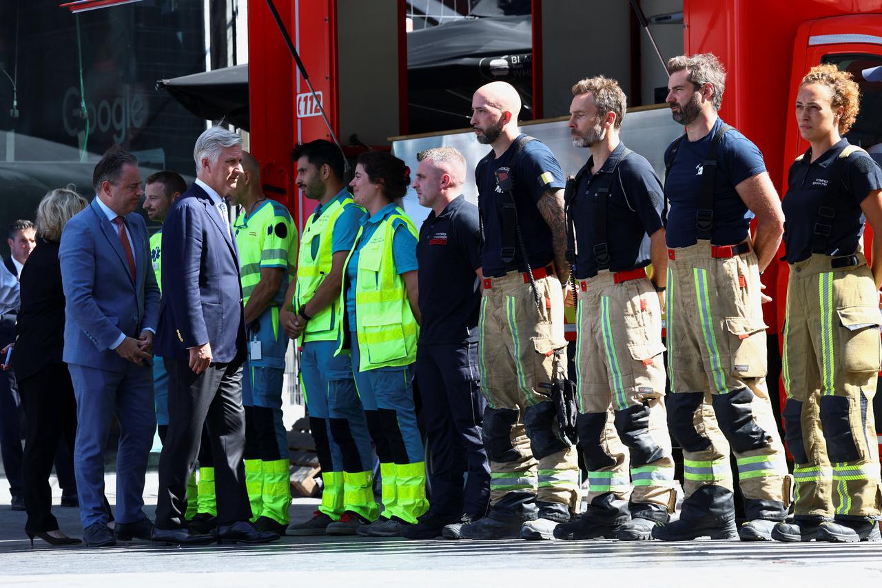 Aftermath of a fire in Brussels
