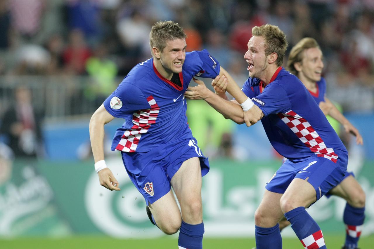 20.06.2008, Stadion Ernst Happel, Bec, Austrija - Cetvrfinalna utakmica izmedju Hrvatske i Turske reprezentacije. Hrvatska je usla u cetvrfinale pobjedama nad Austrijom, Poljskom i Njemackom, te je osvojila maksimalan broj bodova u skupini B. Ivan Klasnic