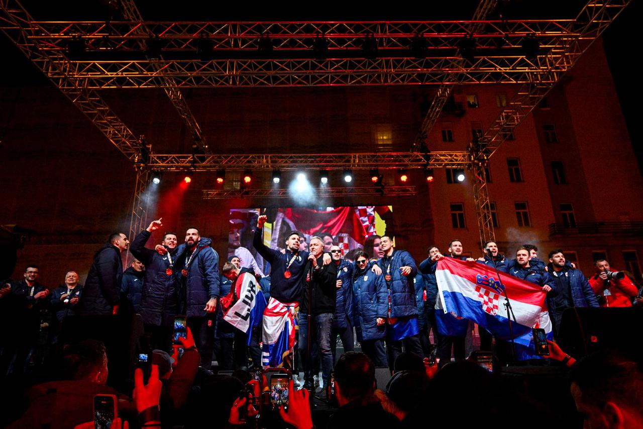 Zagreb: Svečani doček rukometnih reprezentativaca nakon osvojene bronce na Europskom prvenstvu