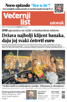 Večernji list naslovnica