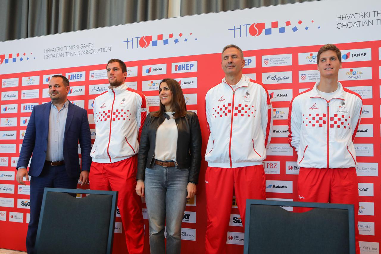 Zagreb: Konferencija za medije uoči završnog turnira Davisova kupa u tenisu