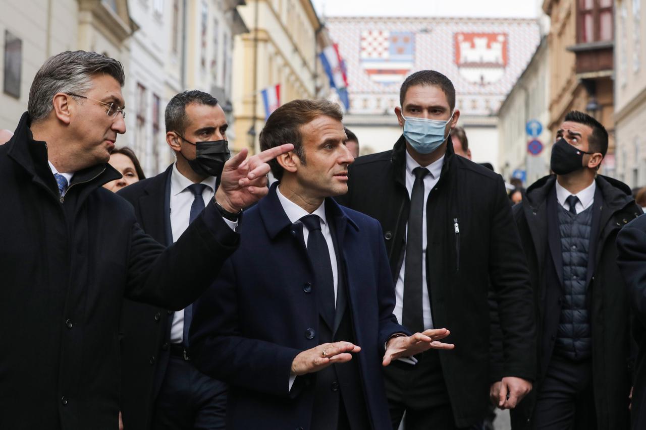 Andrej Plenković i Emmanuel Macron prošetali su Gornjim gradom