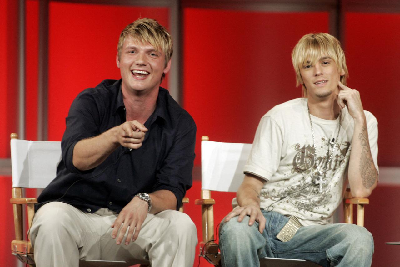 FILE PHOTO: Singers Nick and Aaron Carter answer questions about their new reality television program on E! Networks in California