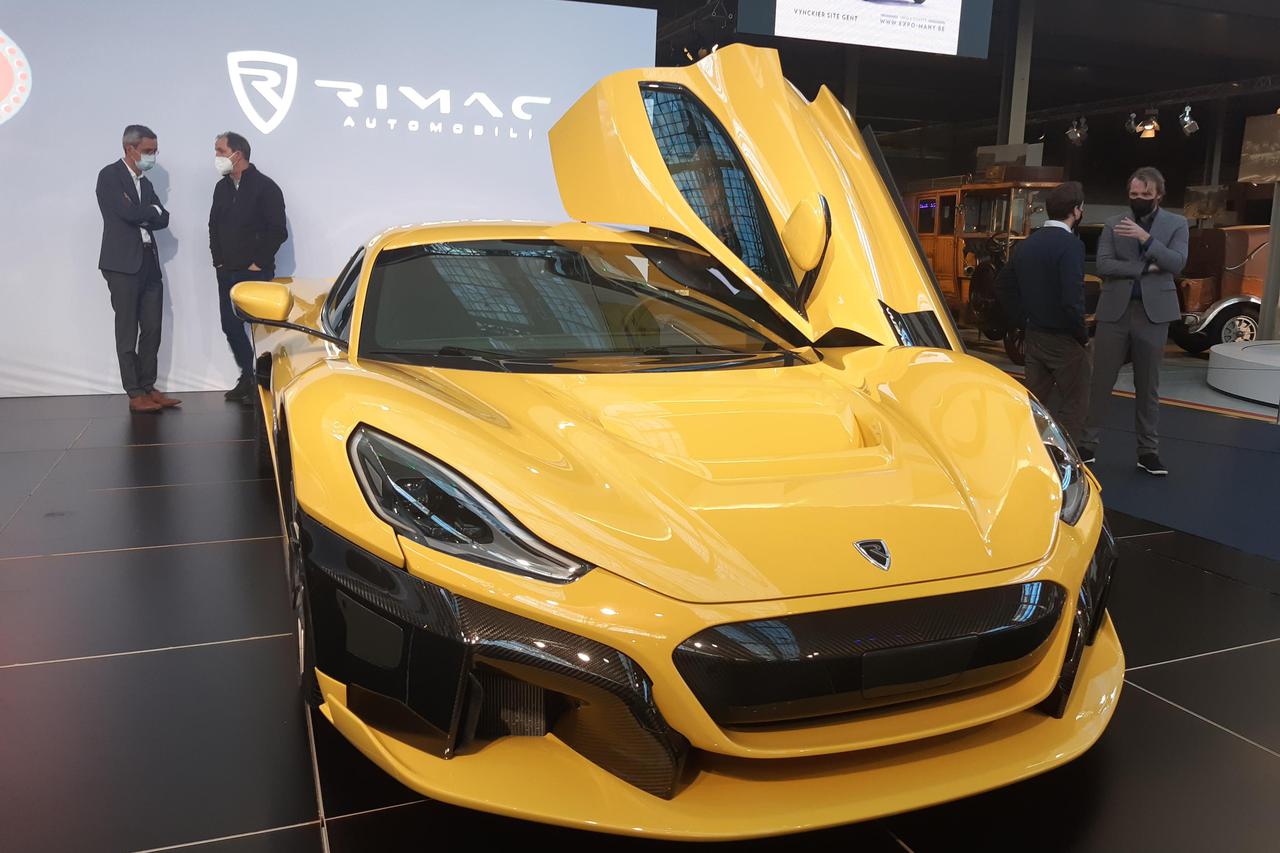 Bruxelles: Predstavljanje automobila "Rimac Nevera" u Autoworldu