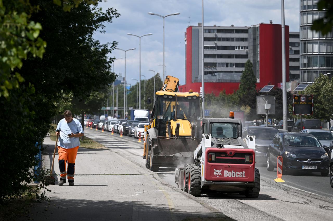 Zagreb: Radovi na Zagrebačkoj aveniji