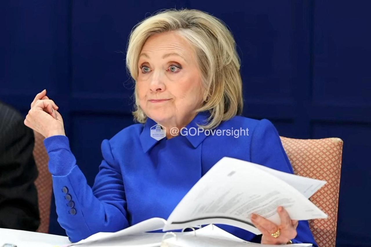 Former Secretary of State Hillary Clinton testifies behind closed doors to a congressional panel about her ties to the late sex offender Jeffrey Epstein