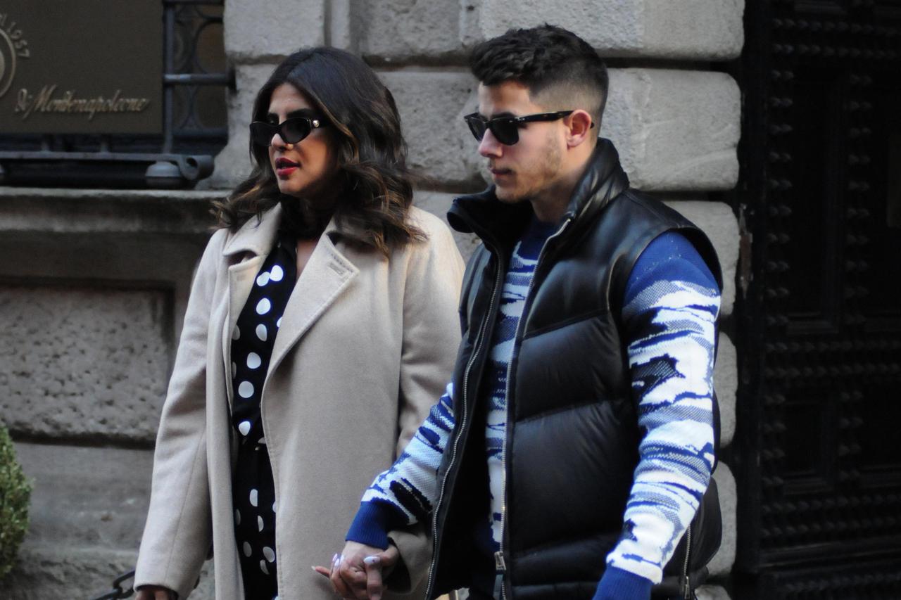 Milan, Nick Jonas and wife Priyanka Chopra lunch in the center