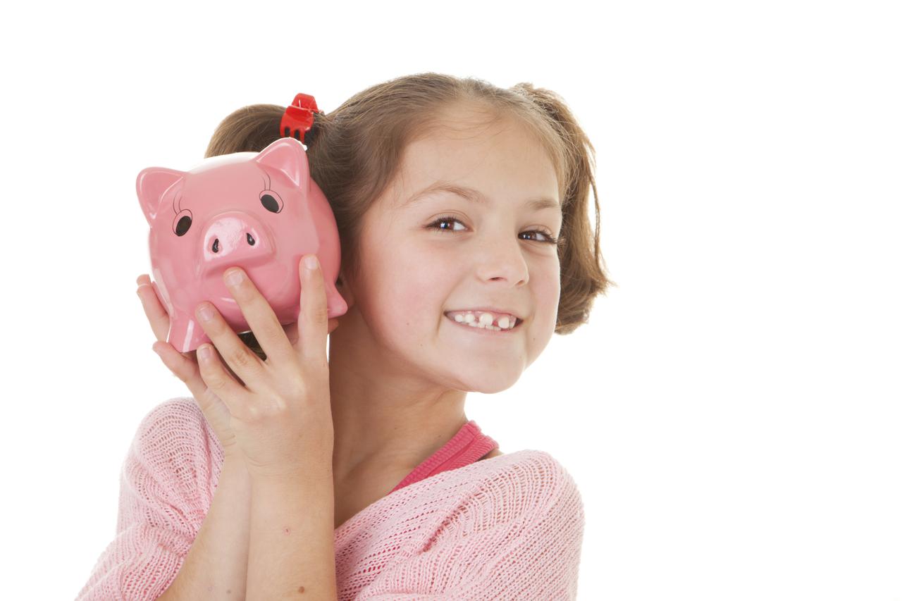 child with savings