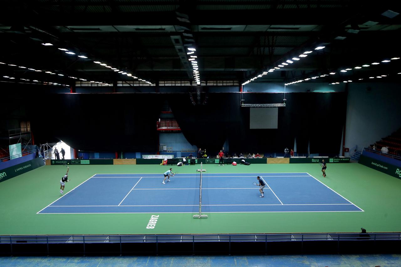 Trening hrvatske Davis Cup reprezentacije u dvorani II Doma sportova