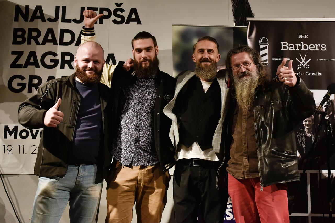 19.11.2016., Zagreb - U Etnografskom muzeju odrzan je izbor 'Najljepsa brada Zagreba grada'. Danijel Dlesk, Bojan Pinter, Josip Palcic, Marin Cucek.  Photo: Davor Visnjic/PIXSELL