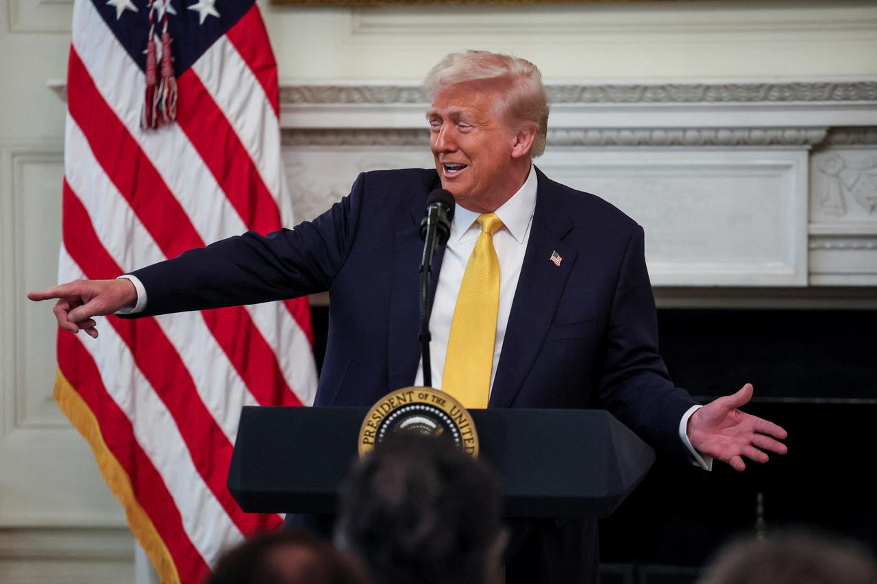 U.S. President Trump hosts a business session with U.S. governors, in Washington