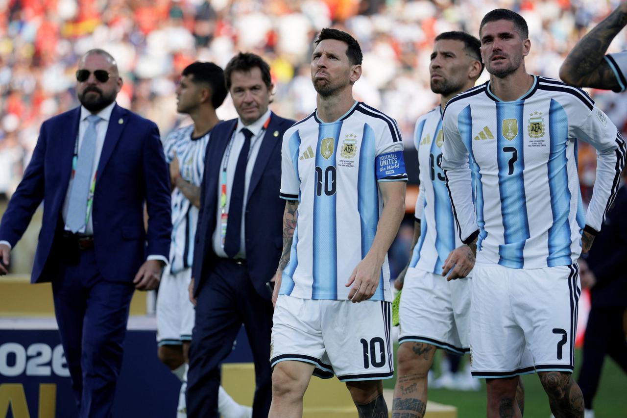 U.S. President Trump attends the FIFA World Cup 2026 Final between Spain and Argentina at New York New Jersey Stadium