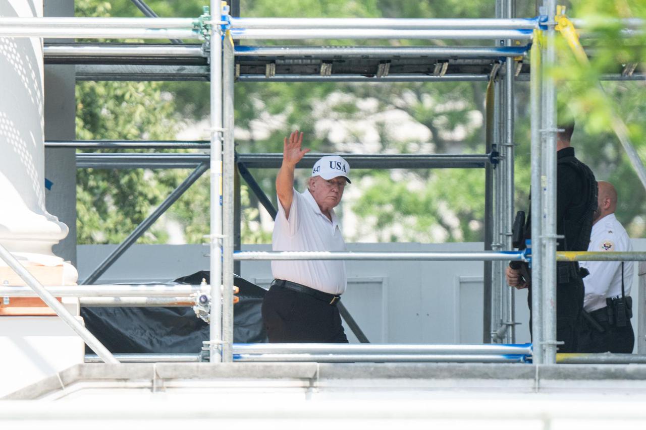 Trump Returns from a Golf Outing at his Club