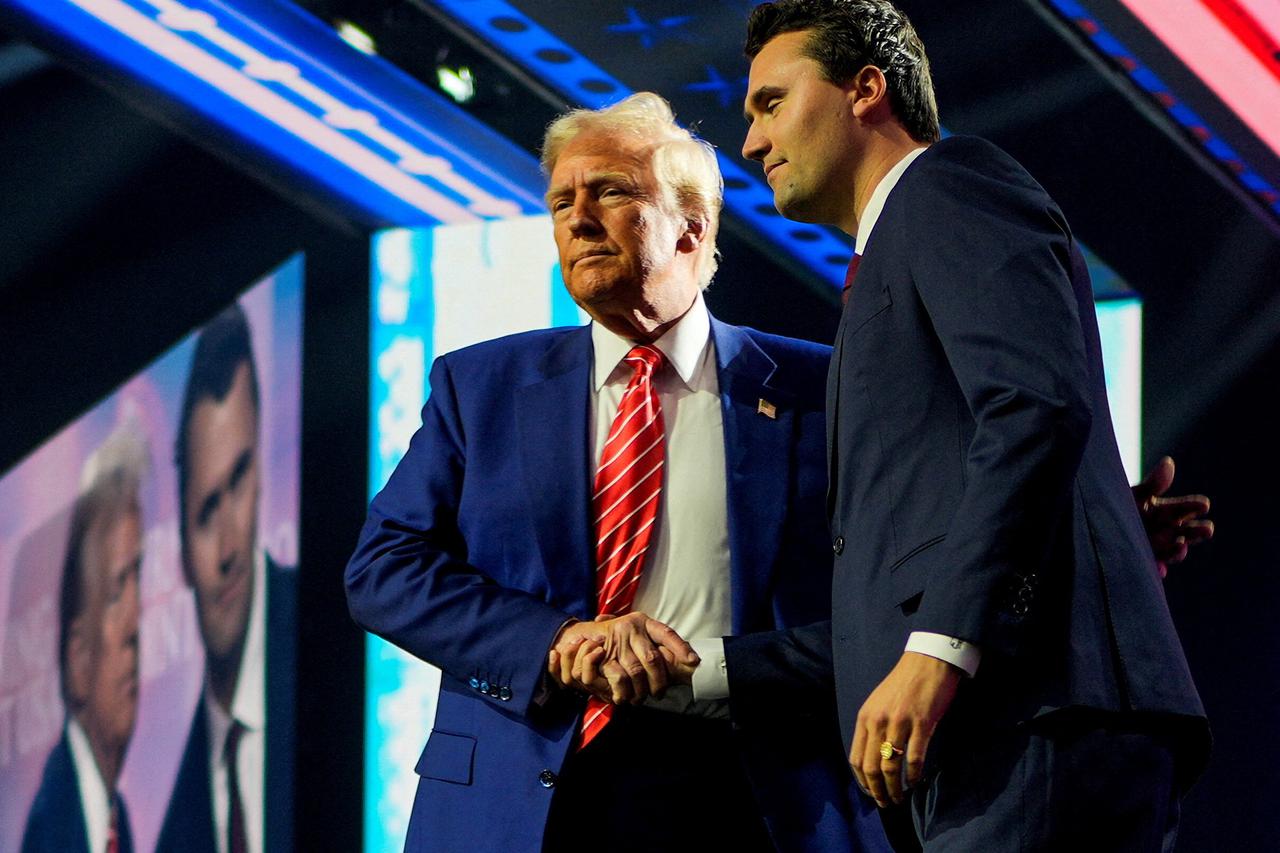 FILE PHOTO: U.S. President-elect Trump attends a Turning Point USA event in Phoenix, Arizona