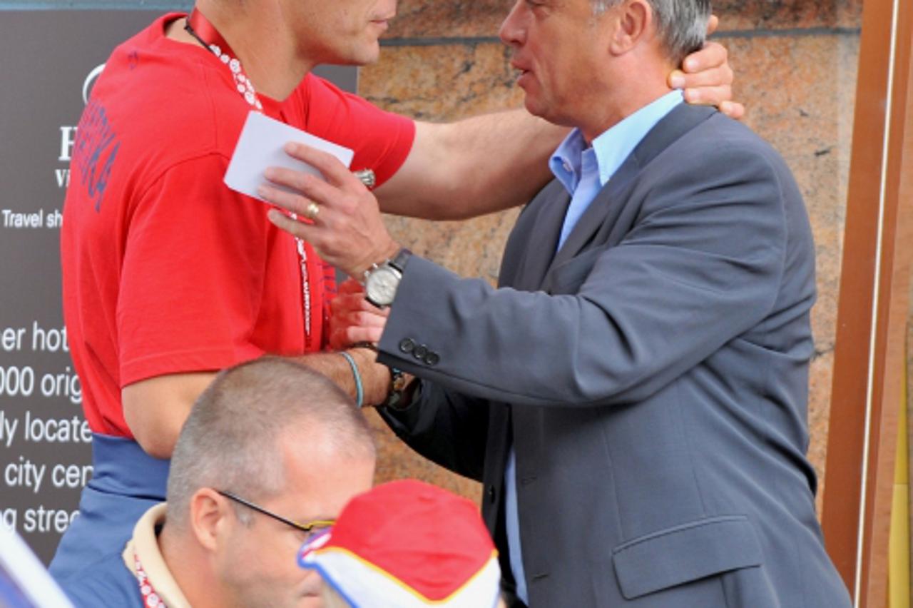 'sport......austrija.....08.06.2008.  bec - hrvatska reprezentacija na europskom prvenstvu 2008 u austriji i svicarskoj/ hotel hilton/ bilic i zlatko kranjcar    foto: marko lukunic / vecernji list'