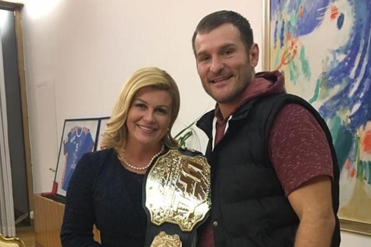 Stipe Miočić i Kolinda Grabar Kitarović