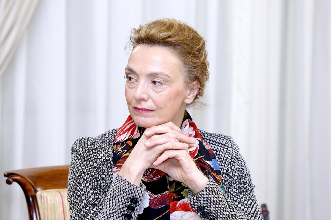 Marija Pejčinović Burić prima čestitke od članova Parlamentarne skupštine Vijeća Europe koji su je većinom glasova izabrali za novu glavnu tajnicu Vijeća Europe