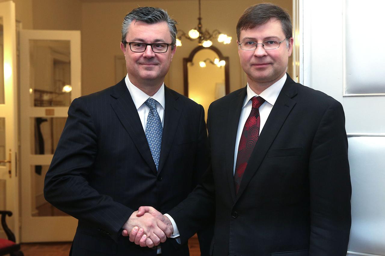 Tihomir Orešković i Valdis Dombrovskis
