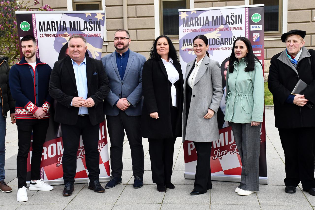 Sl. Brod: Koalicija HSS, HSLS, HSP, MOST, Bolje sutra, Hrvatski suverenisti, HNS i nezavisni predstavili svoju kandidatkinju za županicu