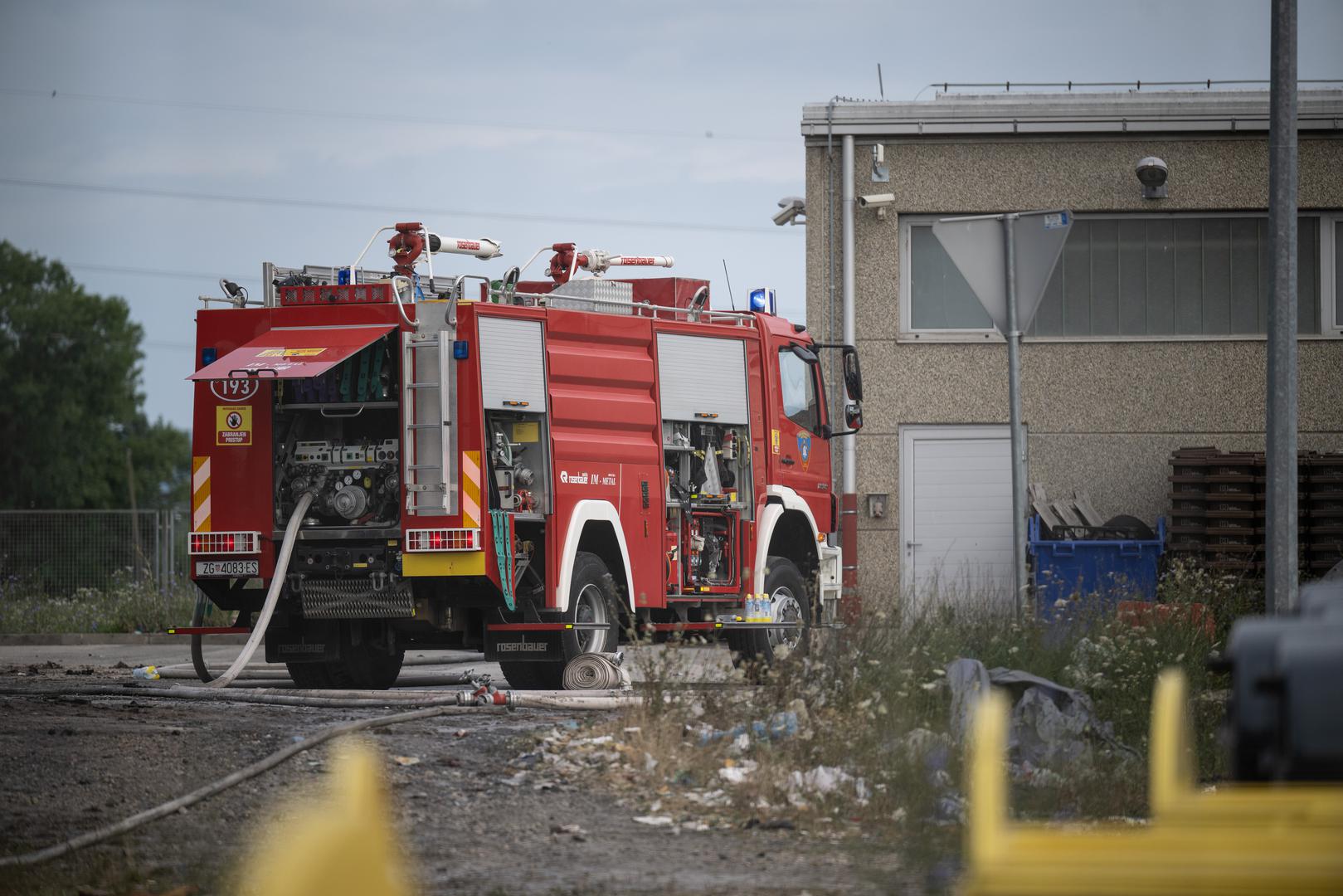 27.06.2024., Zagreb - Na oslagalistu otpada Jakusevec nocas je izbio pozar glomaznog otpada na prostoru Servisno operativnog centra.   Photo: Davor Puklavec/PIXSELL