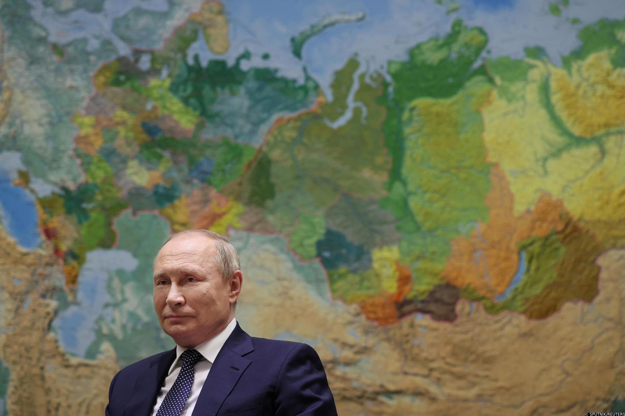 Russian President Vladimir Putin gives an interview to Rossiya-1 TV channel in Sochi