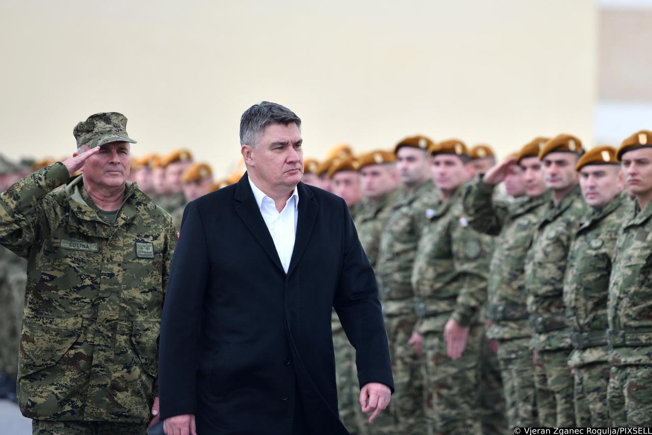 Varaždin: I predsjednik Zoran Milanović ispratio 38. hrvatski kontingent u NATO operaciju KFOR u Republiku Kosovo