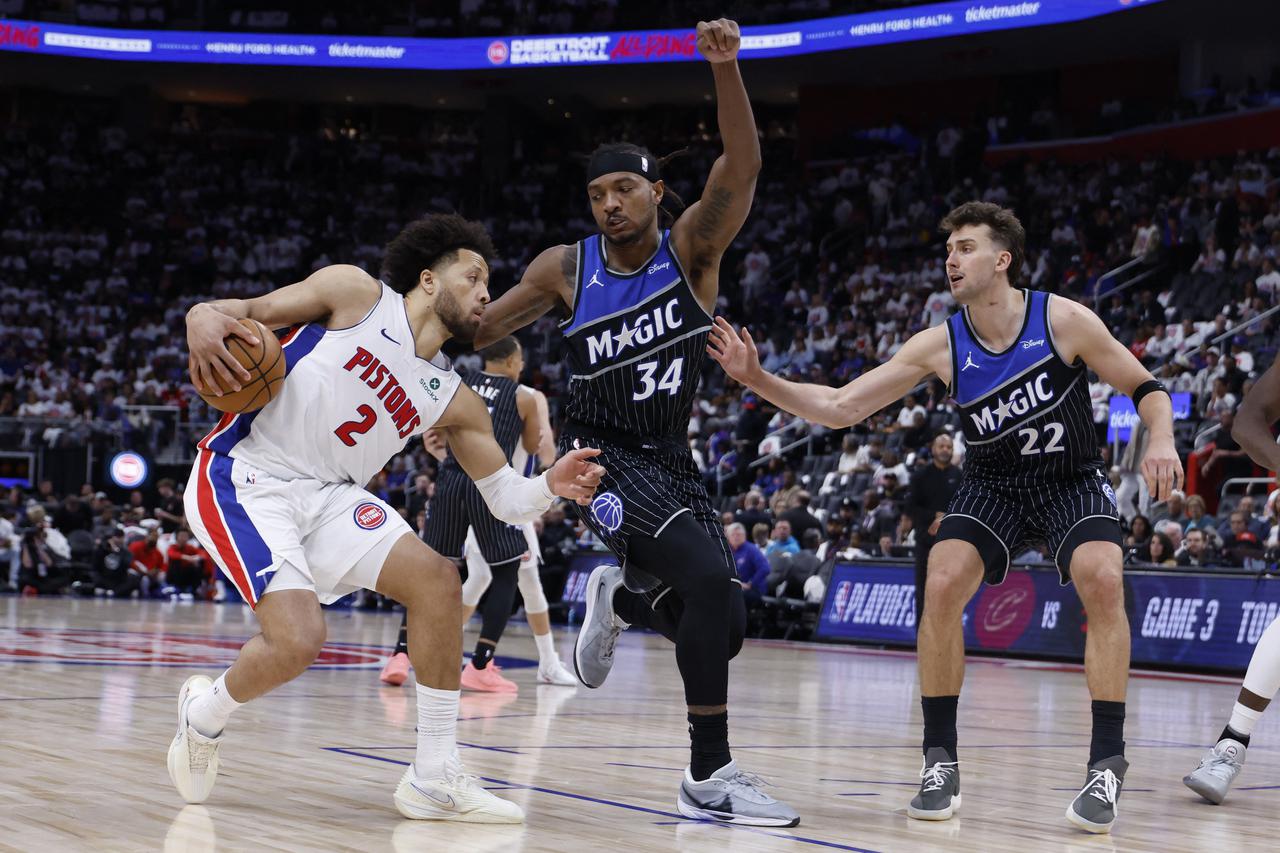 NBA: Playoffs-Orlando Magic at Detroit Pistons