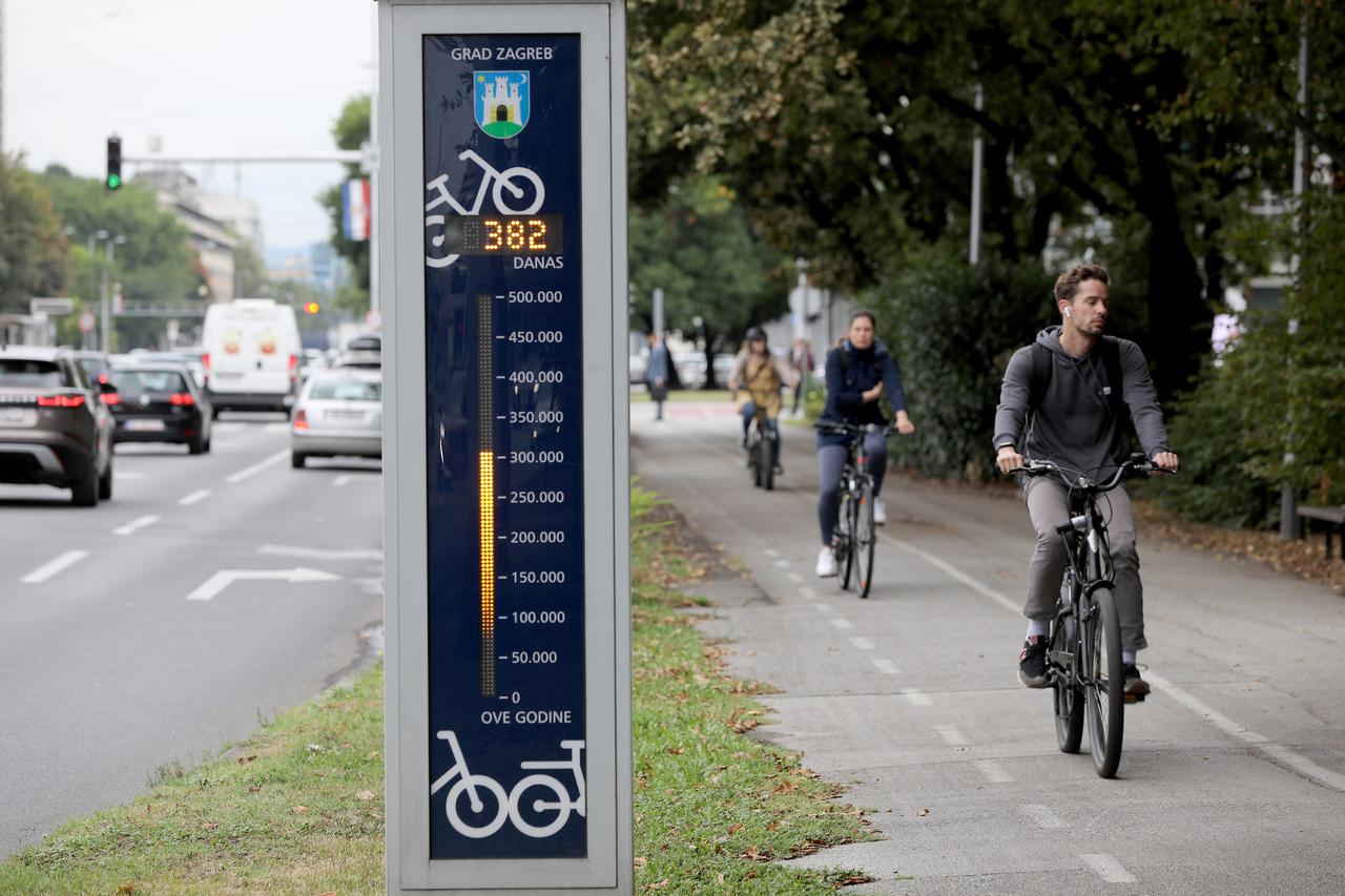 Brojač biciklista pokazuje kako je što prije potrebno povećati broj biciklističkih staza u Zagrebu