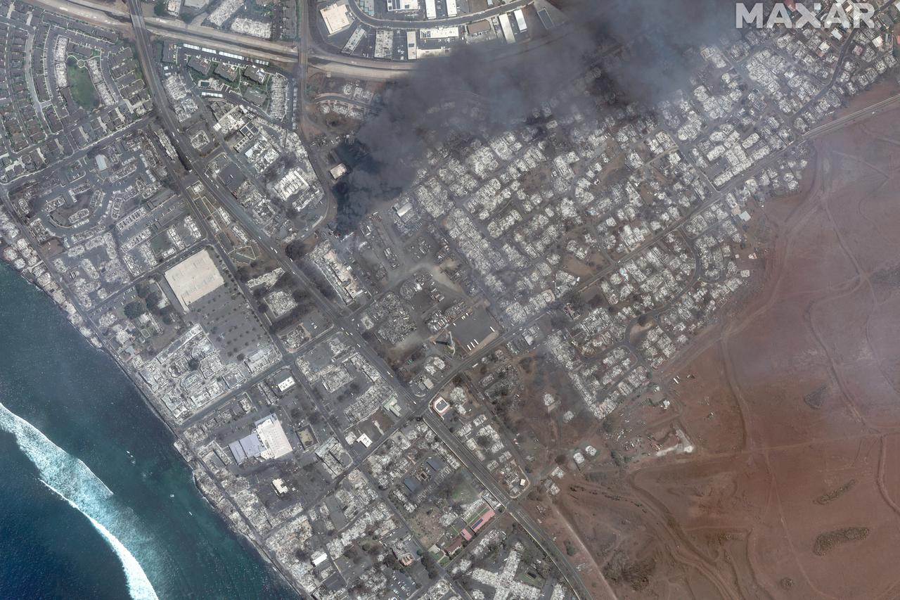 Aftermath of wildfires in Hawaii