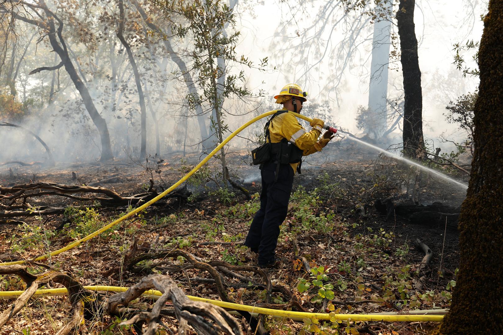 Požar je stvorio golemi stup gustog sivog dima, s krutim oblacima nalik onima iz jake oluje koji su sada vidljivi u obližnjim američkim državama.