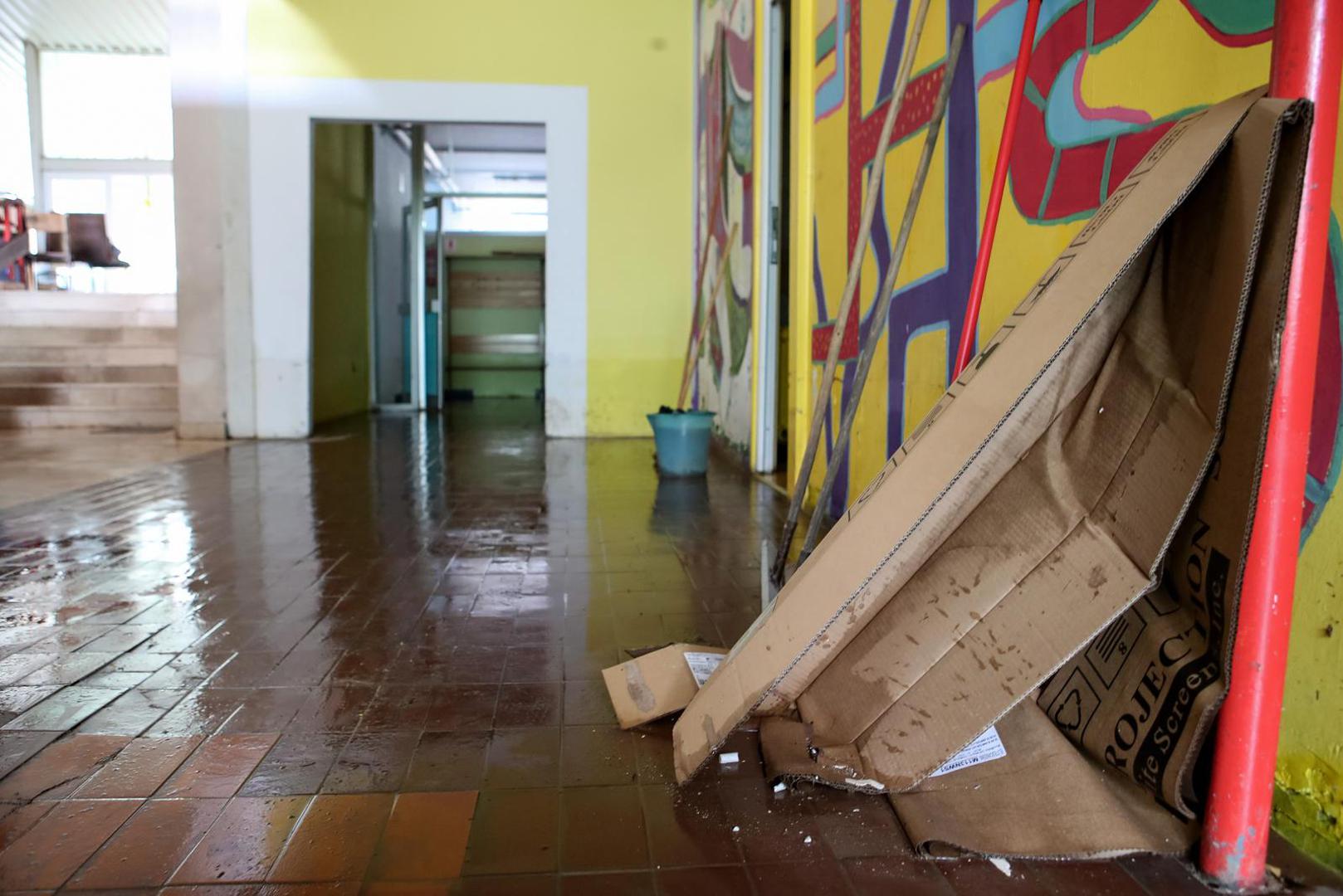 16.05.2023., Obrovac - Srednja skola u Obrovcu pretrpjela je veliku stetu Photo: Sime Zelic/PIXSELL