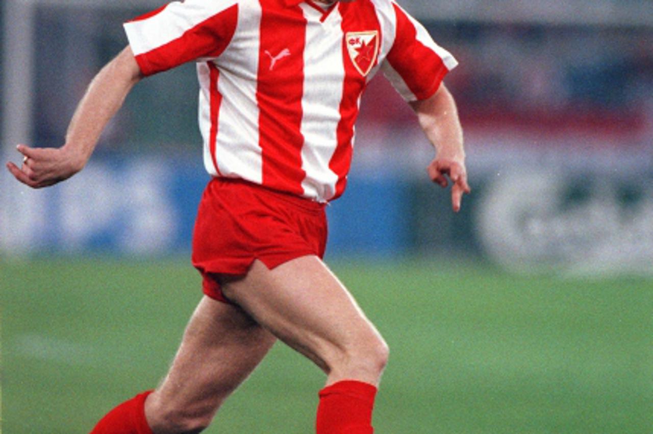 \'Football, European Cup Final, Bari, Italy, 29th May 1991, Marseille 0 v Red Star Belgrade 0 (after extra time, Red Star win 5-3 on penalties), Red Star Belgrade\'s Robert Prosinecki  (Photo by Bob T