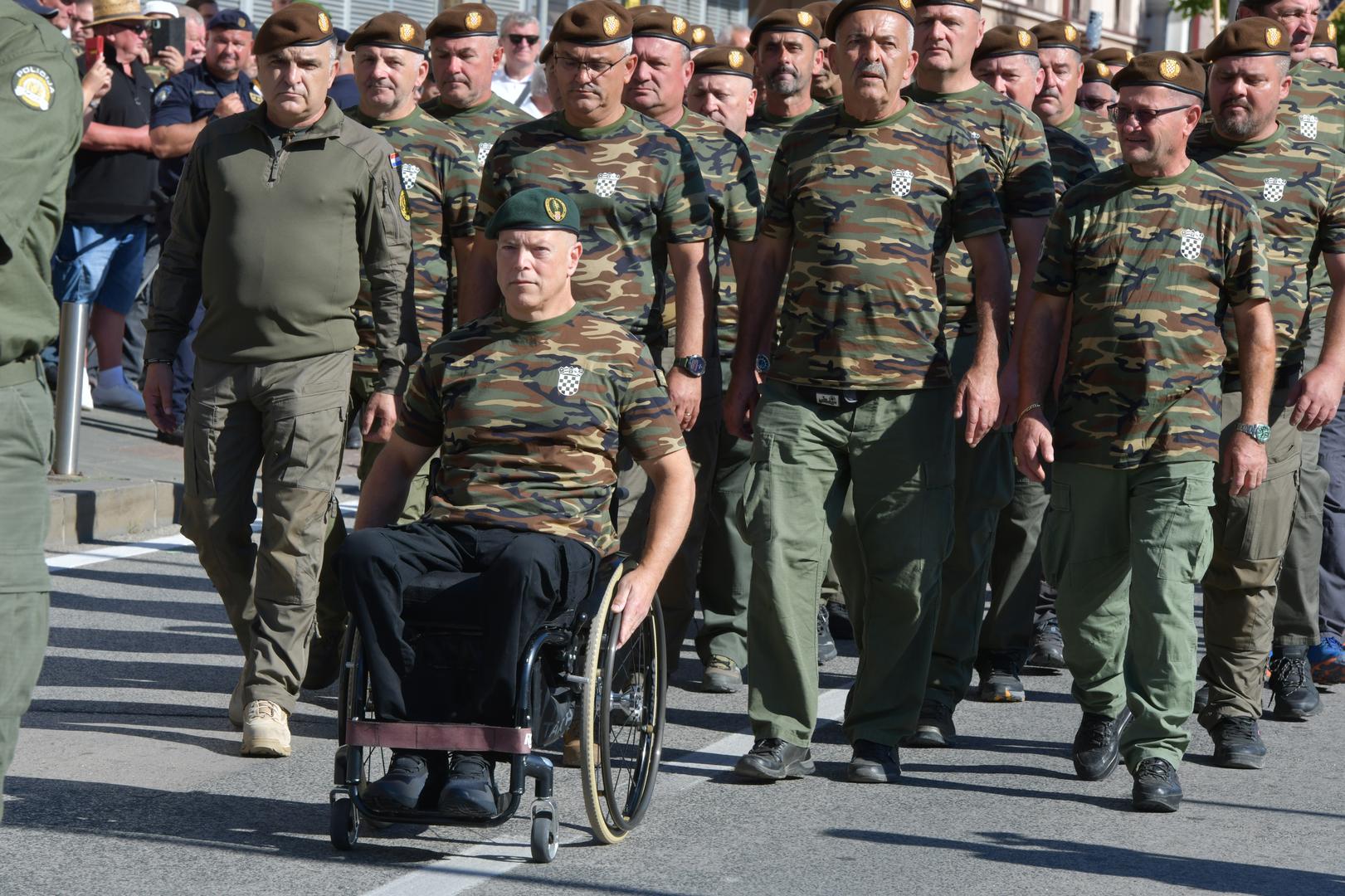 05.08.2025., Knin - Polaganje vijenaca na spomenik Oluja 95 povodom 30.Obljetnice Vojno-redarstvene akcije OLuja. Uz obitelji branitelja vijence je polozio i drzavni vrh, predsjednik Zoran Milanovic, premijer Andrej Plenkovic. Photo: Hrvoje Jelavic/PIXSELL