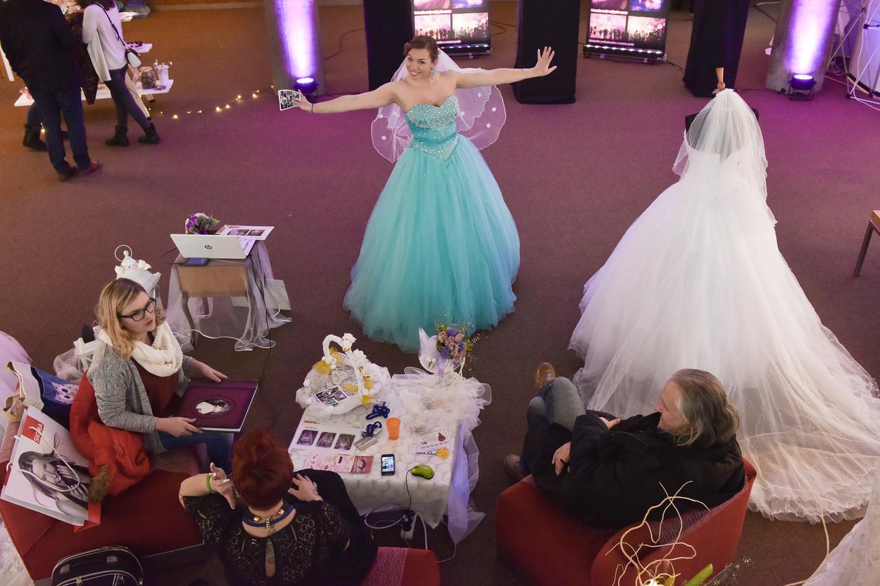 21.01.2017., Zagreb - U hodnicima koncertne dvorane Vatroslava Lisinskog odrzan je sajam Dani vjencanja. Photo: Davor Visnjic/PIXSELL