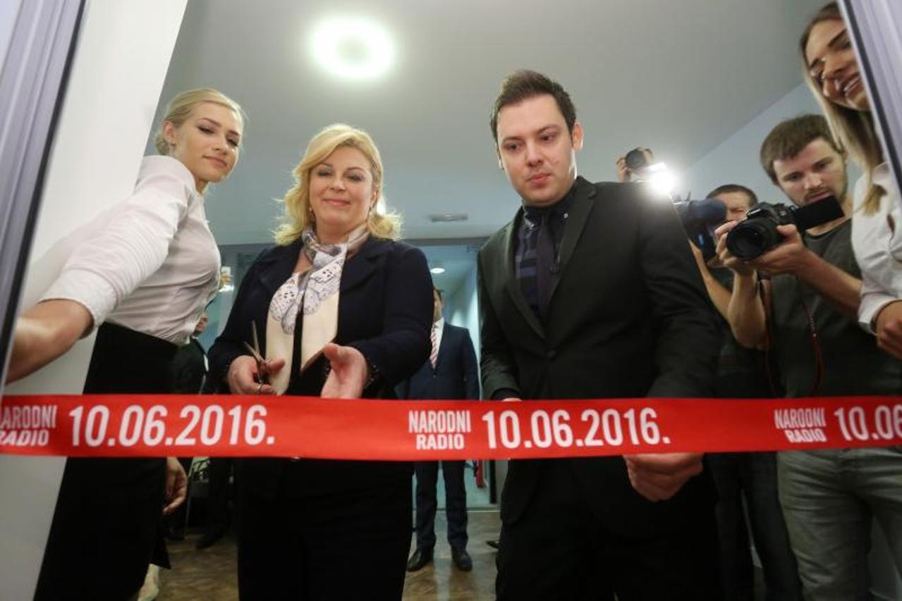 Predsjednica Grabar-Kitarović otvorila novi studio Narodnog radija