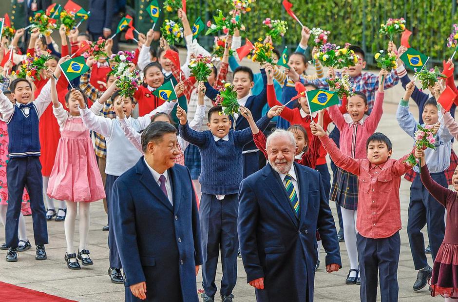 Brazilian President Luiz Inacio Lula da Silva meets with Chinese President Xi Jinping in Beijing
