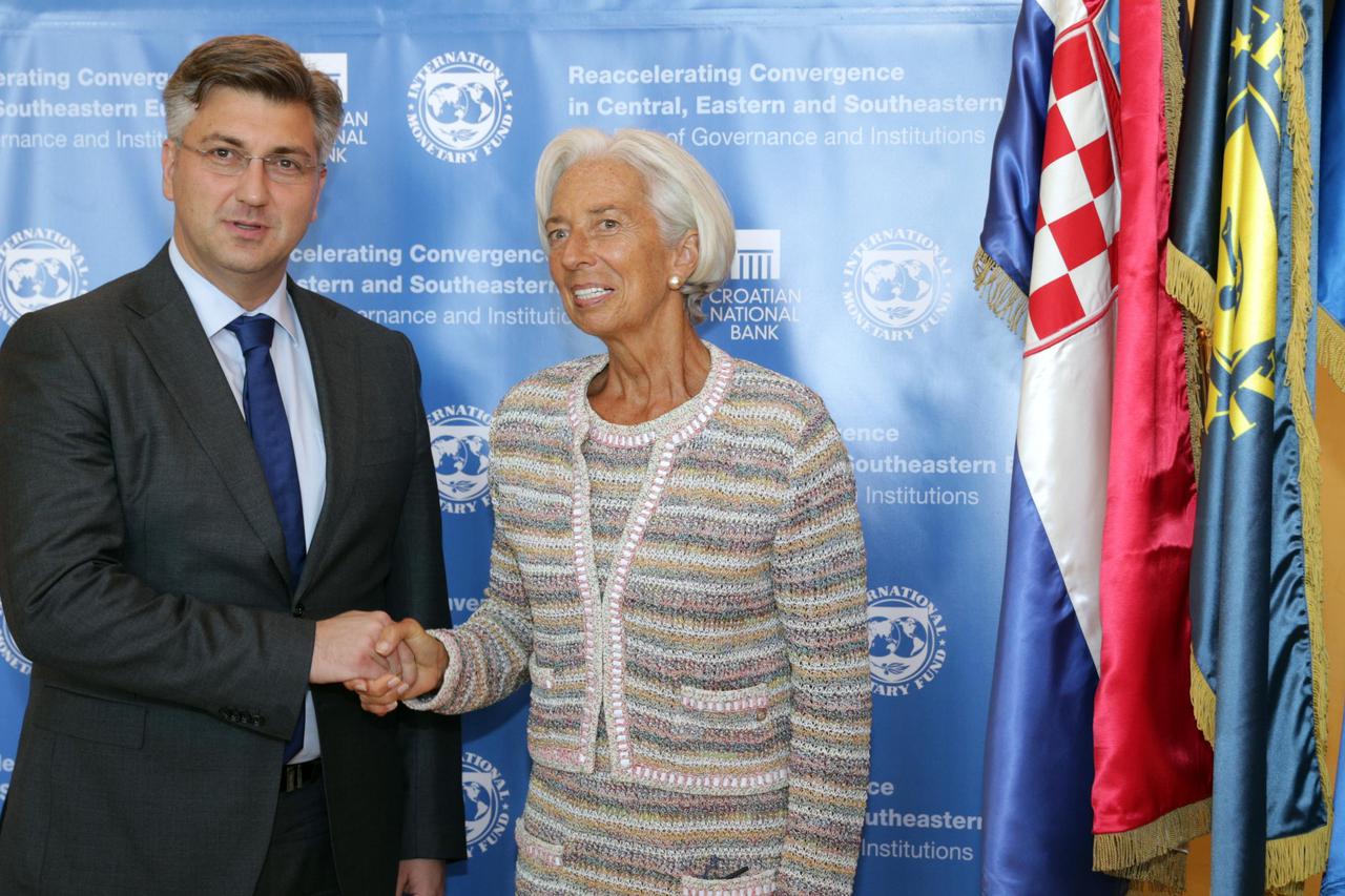 Dubrovnik: Andrej Plenković sastao se s predsjednicom MMF-a Christine Lagarde