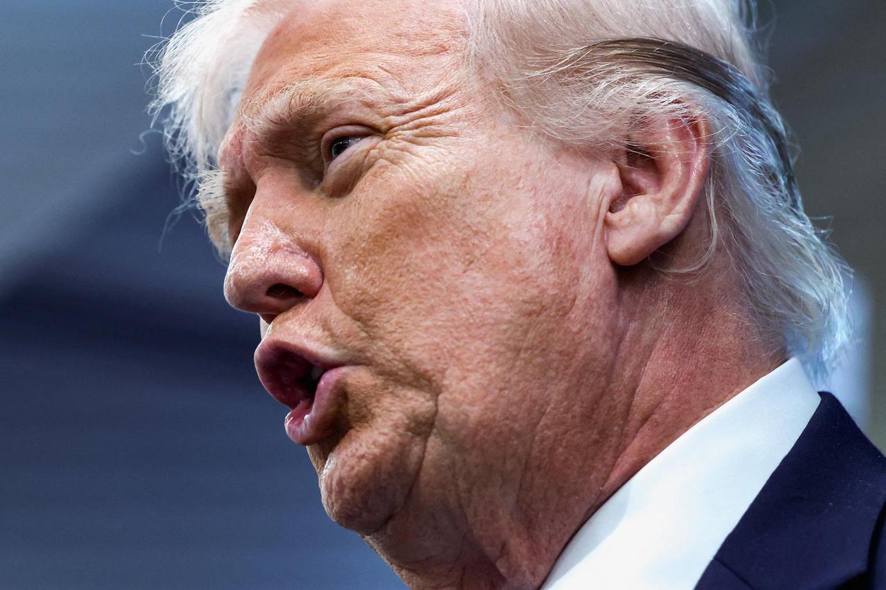 U.S. President Trump holds a press conference in the briefing room at the White House