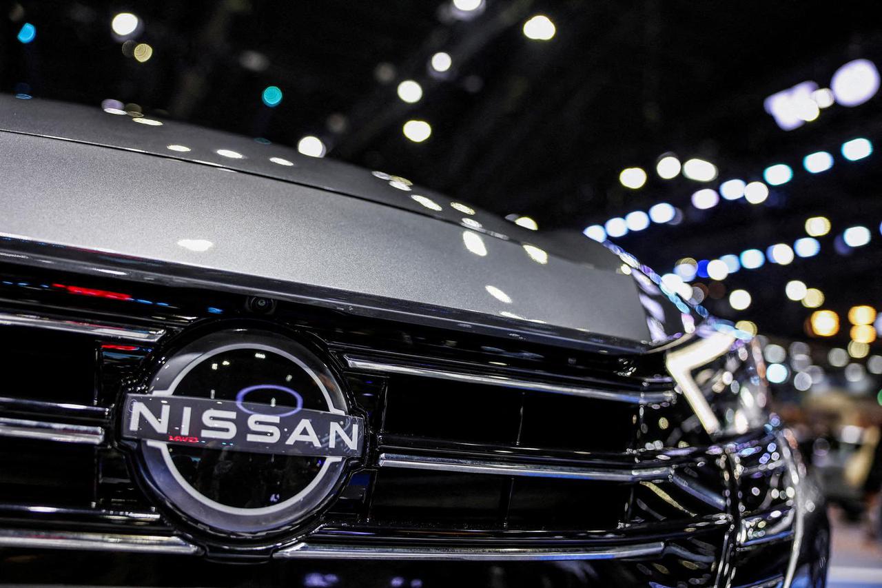 FILE PHOTO: The Nissan logo is displayed, at the 46th Bangkok International Motor Show in Bangkok, Thailand, March 24, 2025.