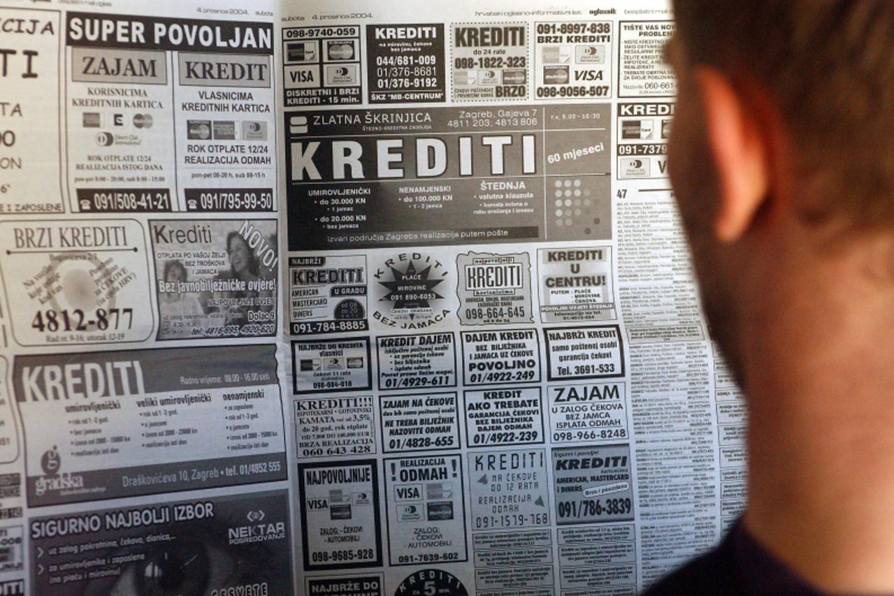 'crna.....zagreb........01.02..2005. ilustracija za kamatarenje , brzi krediti foto: IGOR KRALJ'