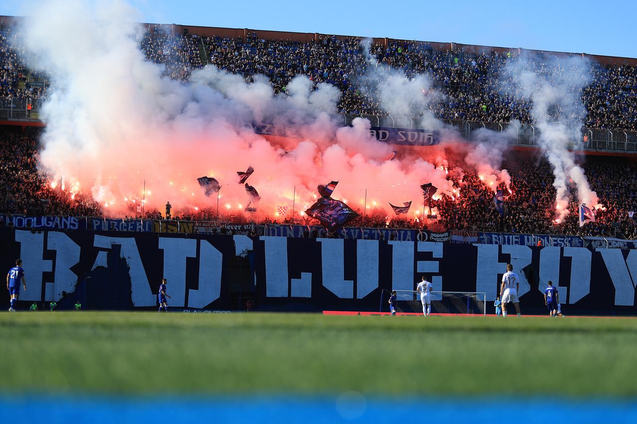 Navijači na utakmici 34. kola SuperSport HNL-a između Dinama i Hajduka