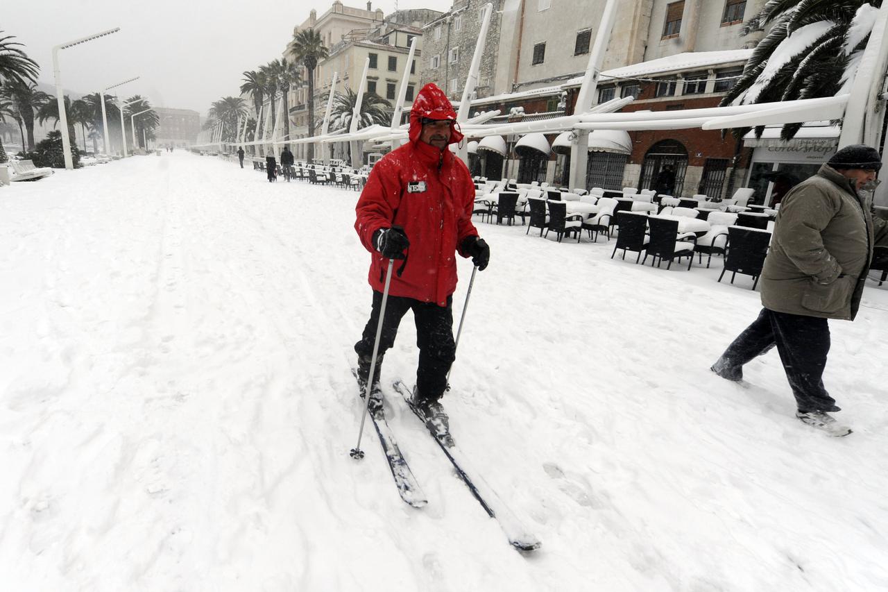 Snijeg u Splitu 2012.