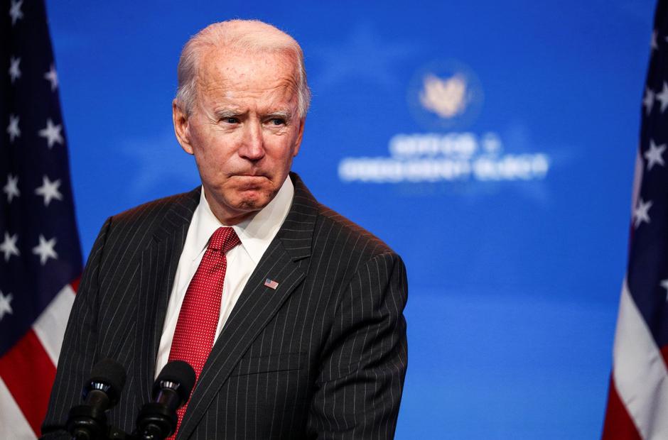 U.S. President-elect Joe Biden speaks after meeting with governors in Wilmington, Delaware