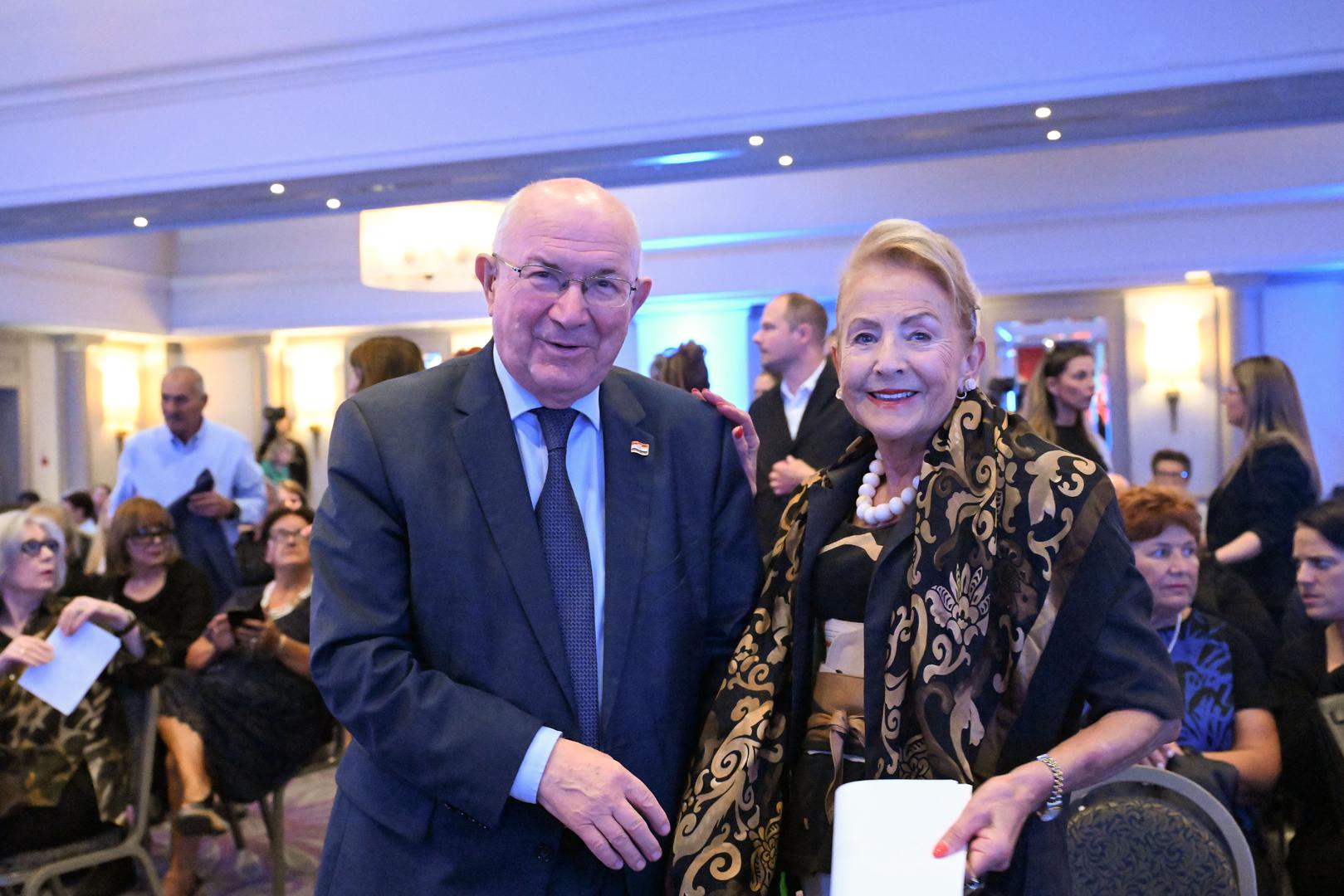 03.10.2023., Zagreb - U Hotelu Sheraton odrzano je predstavljanje knjige "Bez reprize 2" Miroslava Lilica. Mate Granic, Ksenija Urlicic Photo: Davorin Visnjic/PIXSELL