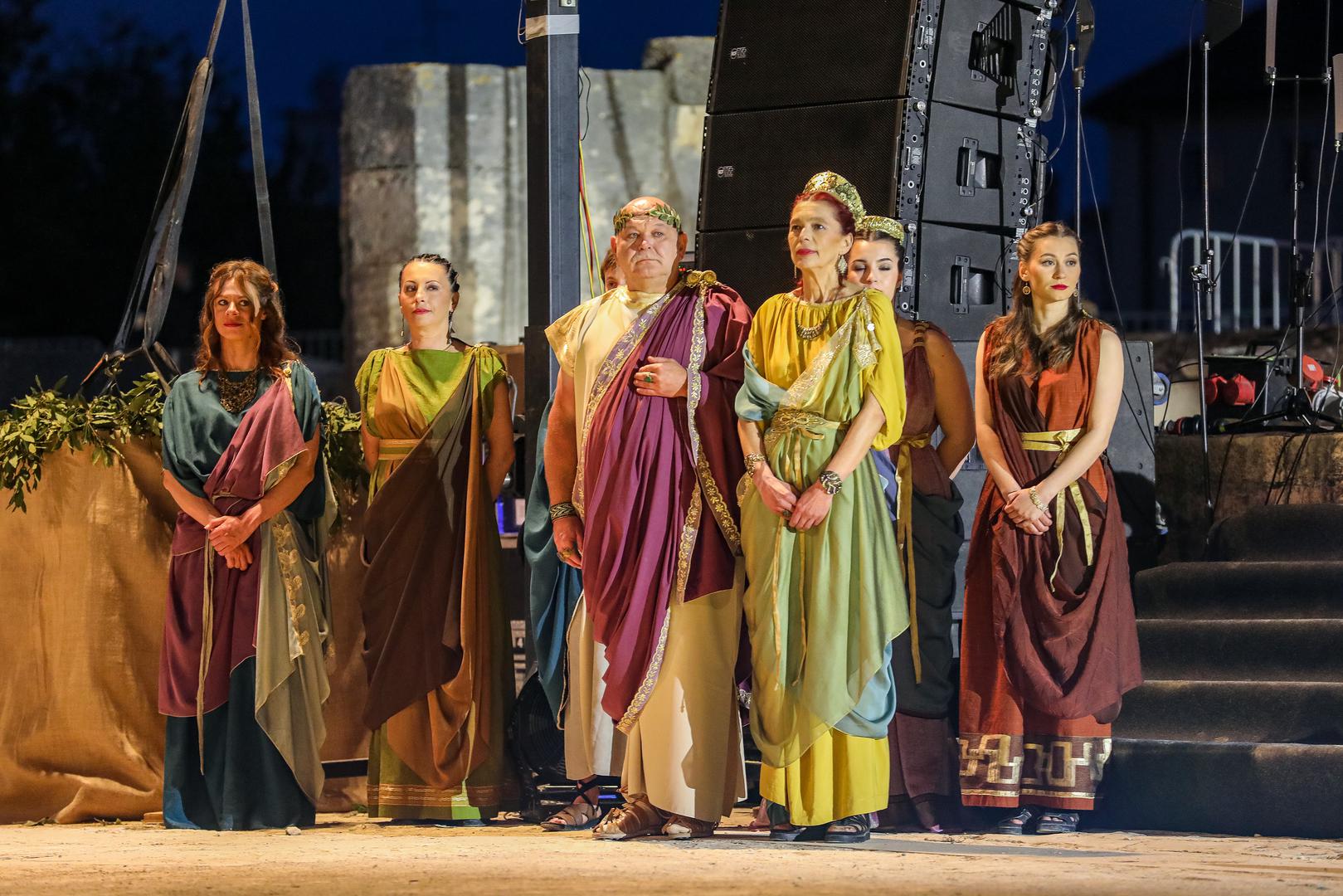 05.05.2023..,Pula -Svečano otvoreno Malo rimsko kazaliste, jedan je to od najvecih projekata u kulturi u posljednjih dvadesetak godina vrijednog vise od tri milijuna eura. Svecanost otvorenja pratio je glazbeno-scenski program u reziji Kresimira Dolencica i Aleksandra Svabica. Riječ je o projektu koji je sufinanciralo Ministarstvo kulture i medija s 1,6 milijuna eura, 1,1 milijuna eura osigurano je kroz fondove Europske unije (SAFU odnosno MRRFEU), dok je ostatak sredstava osigurao Arheoloski muzej Istre. Photo: Srecko Niketic/PIXSELL