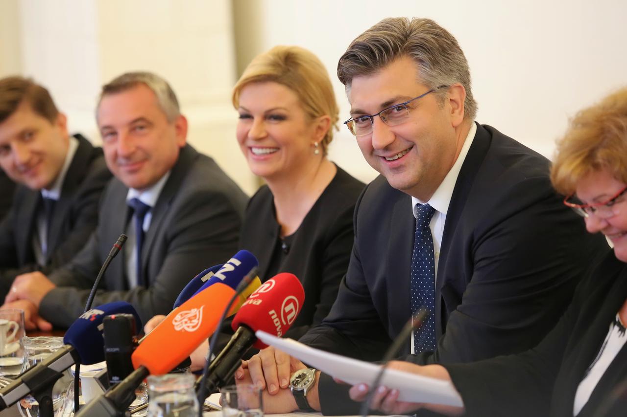 Plenković i Grabar-Kitarović na 5. sjednici Vijeća za demografsku revitalizaciju
